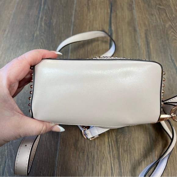 MICHAEL KORS Rhea Mini Leather Backpack Studded Soft Pink/Rose Gold - Picture 4 of 9